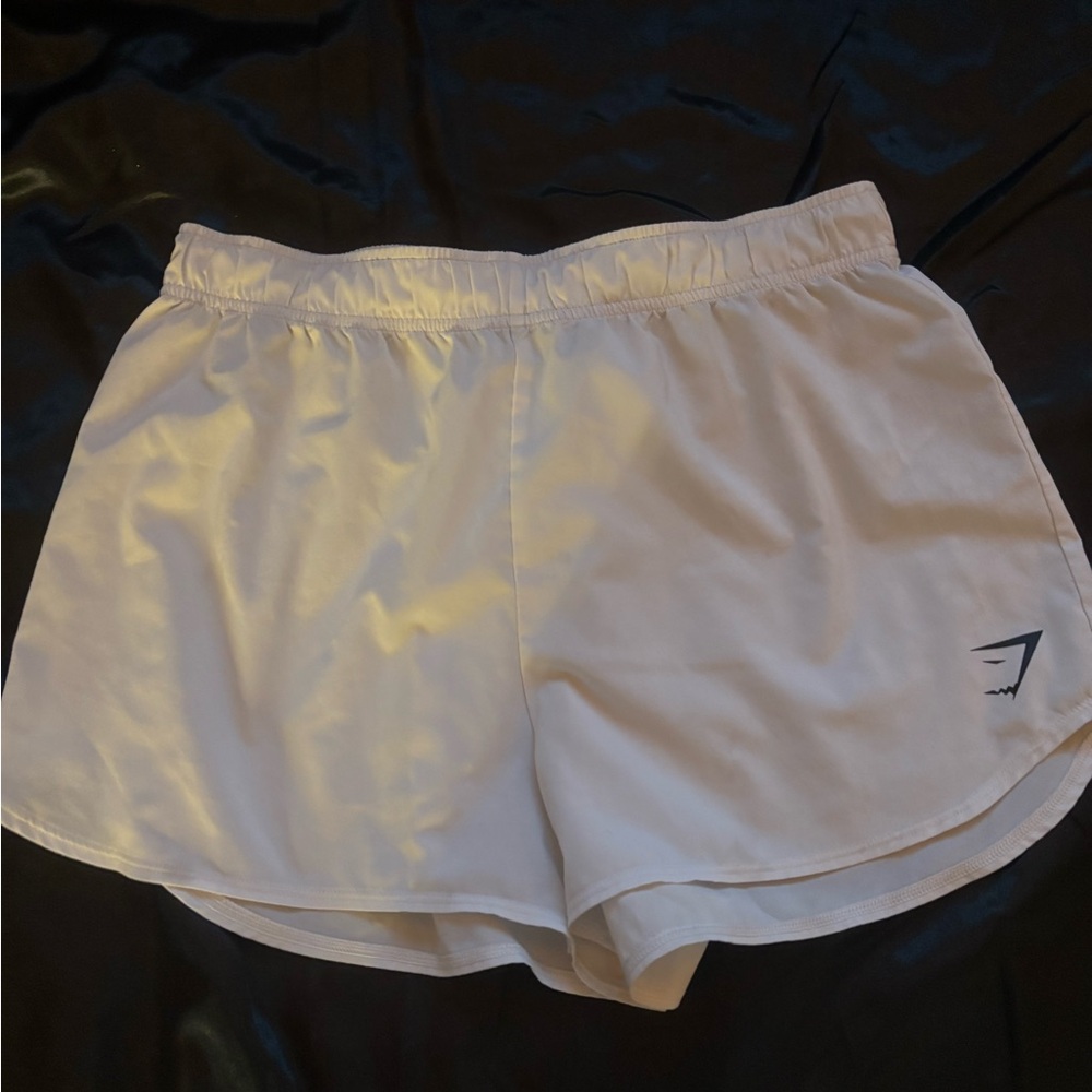 Women's White Gym Shark Shorts